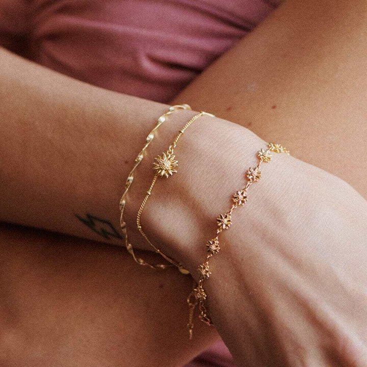 Daisy London Gold Plate English Daisy Drop Bobble Bracelet Additional Image - 3