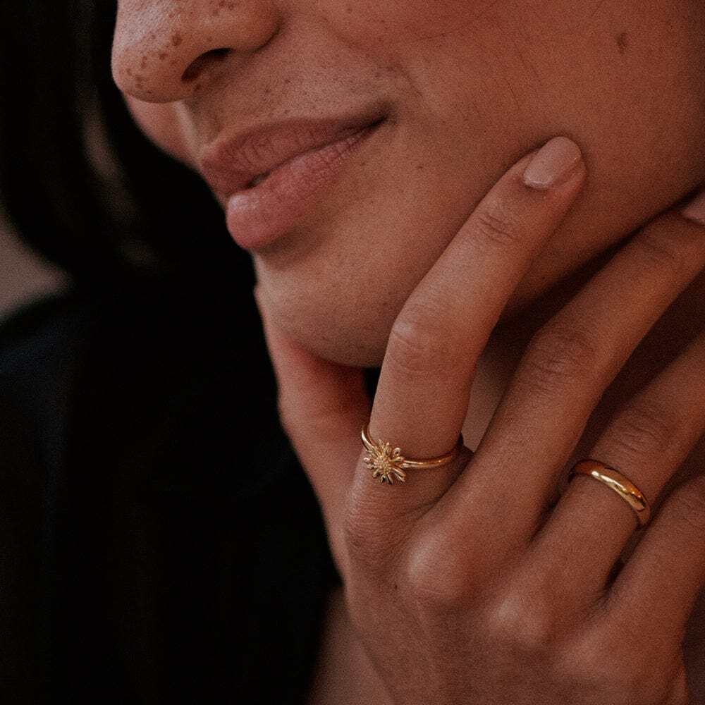 Daisy London Gold Plate English Daisy Ring Additional Image - 1