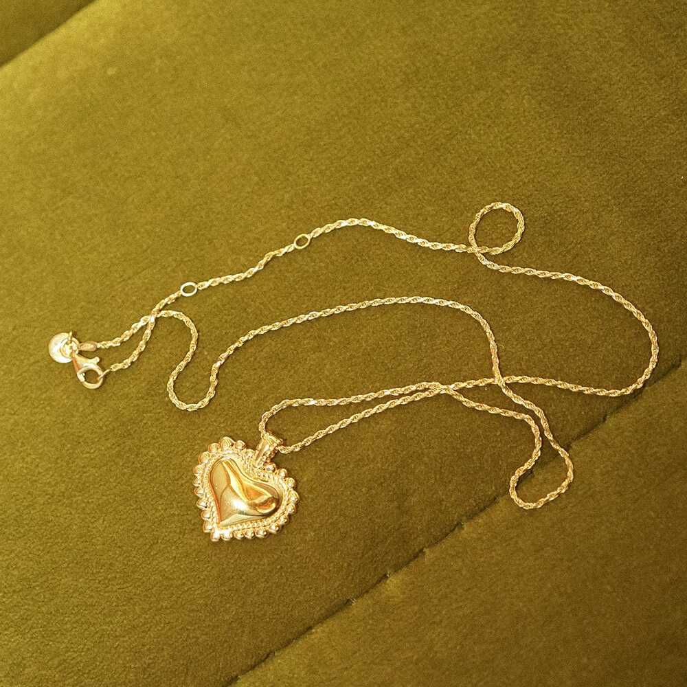 Daisy London Gold Plate Engravable Bobble Heart Necklace Additional Image - 4