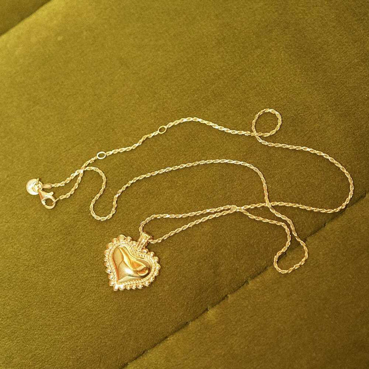 Daisy London Gold Plate Engravable Bobble Heart Necklace Additional Image - 4