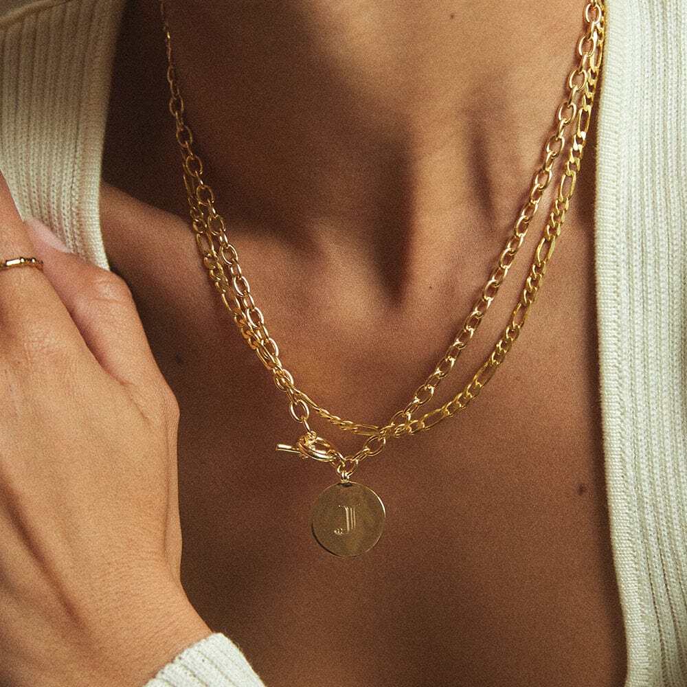 Daisy London Gold Plate Engravable Medallion Necklace Additional Image - 3