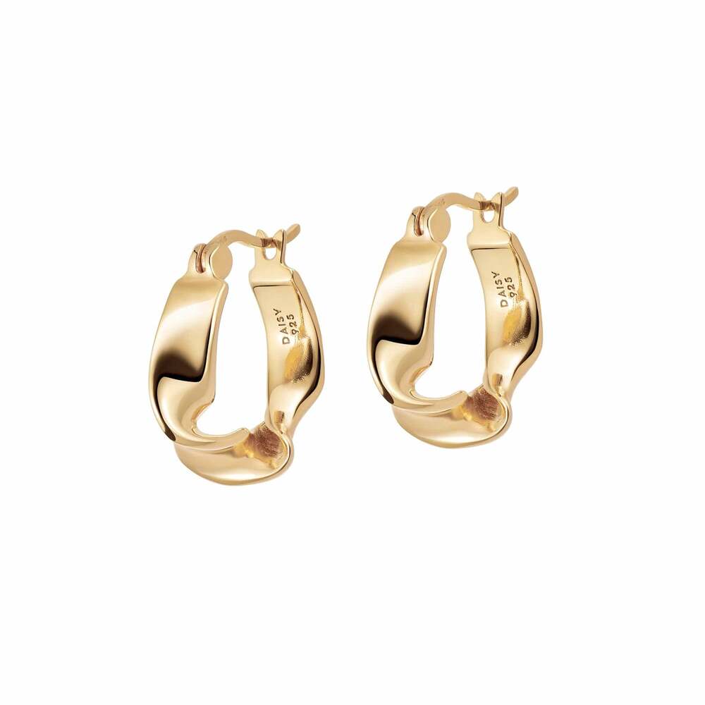 Daisy London Gold Plate Estee Lalonde Flow Hoop Earrings