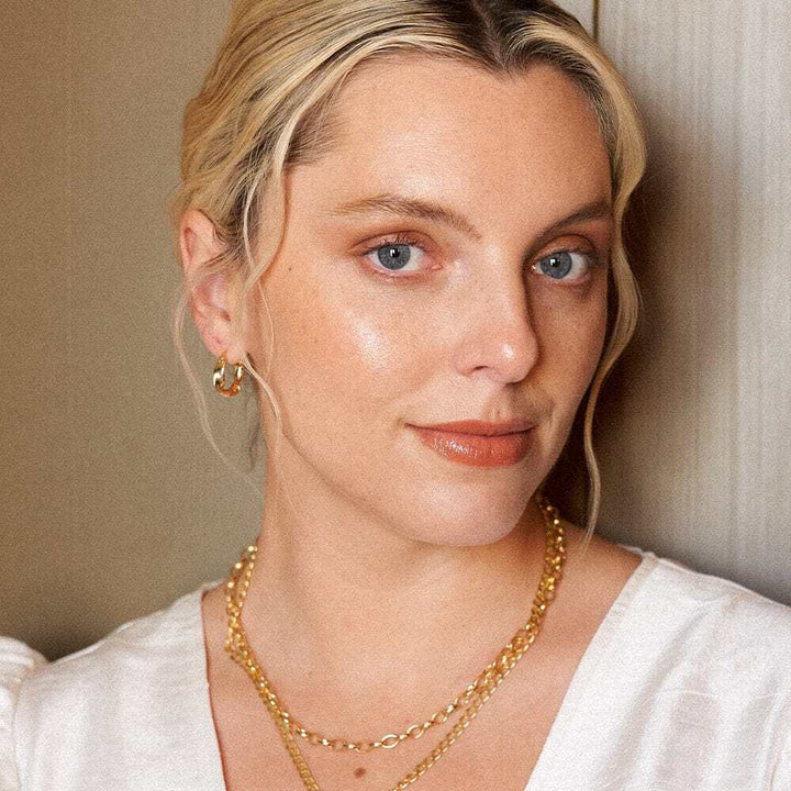 Daisy London Gold Plate Estee Lalonde Flow Hoop Earrings Additional Image - 3