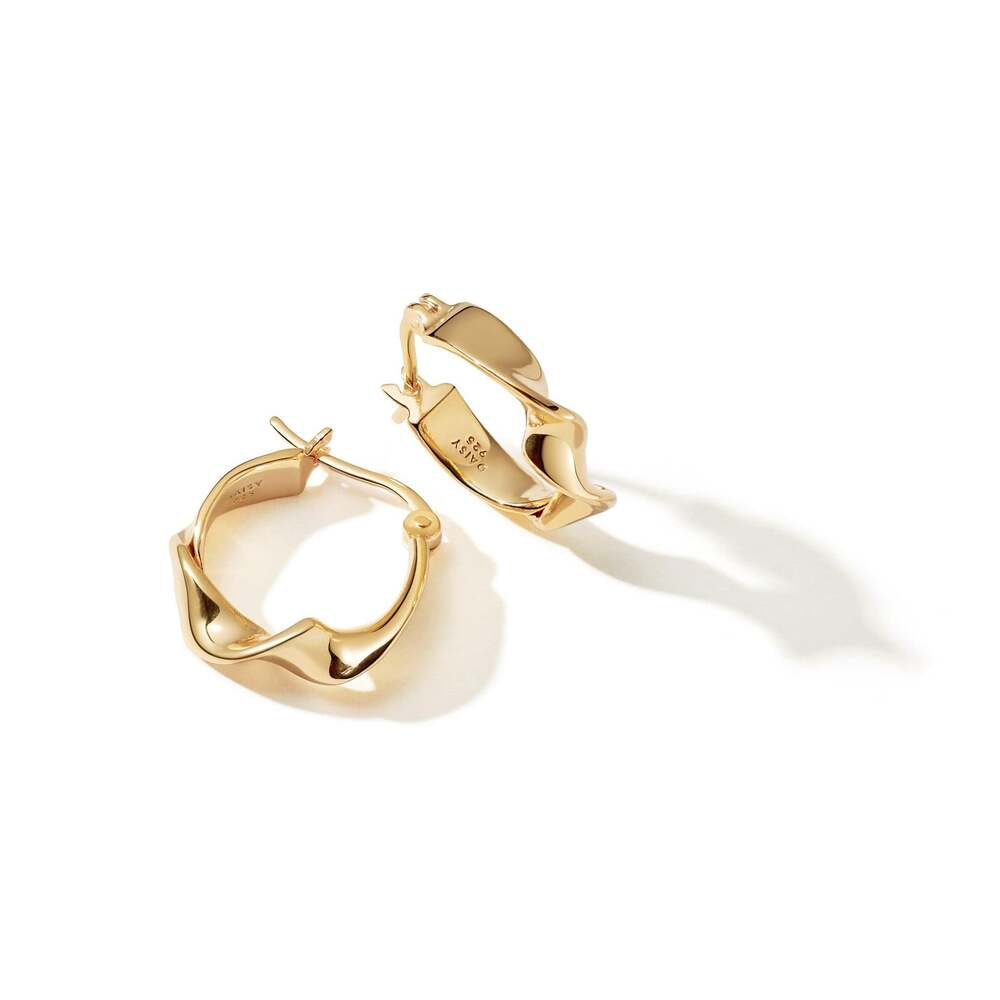 Daisy London Gold Plate Estee Lalonde Flow Hoop Earrings Additional Image - 4