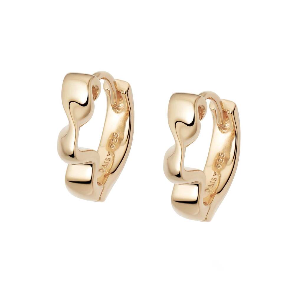 Daisy London Gold Plate Estee Lalonde Flow Huggie Hoop Earrings Additional Image - 4