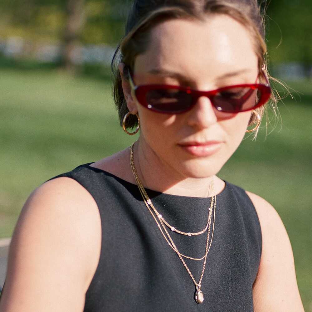 Daisy London Gold Plate Estee Lalonde Sunburst Chain Necklace Additional Image - 3