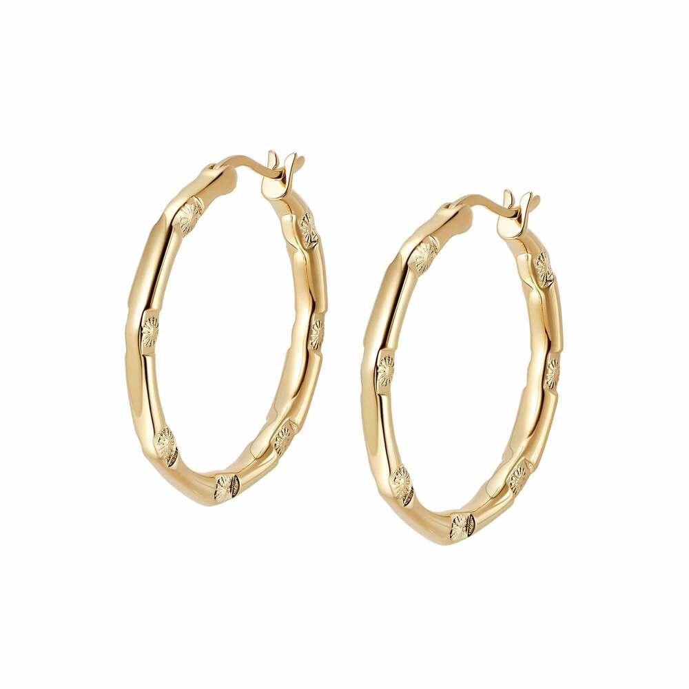 Daisy London Gold Plate Estee Lalonde Goddess Glow Hoop Earrings