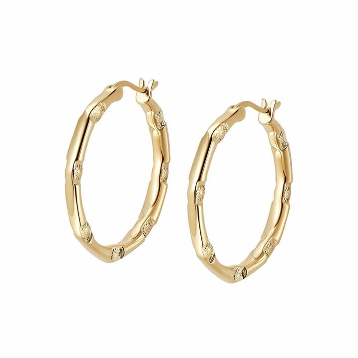 Daisy London Gold Plate Estee Lalonde Goddess Glow Hoop Earrings