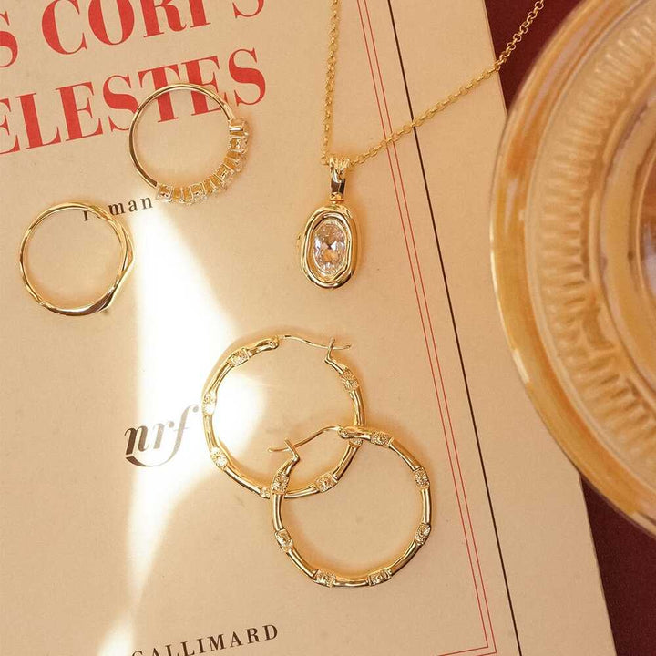 Daisy London Gold Plate Estee Lalonde Goddess Glow Hoop Earrings Additional Image - 2