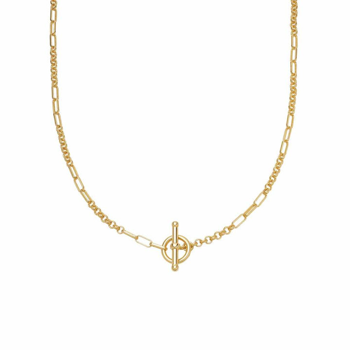 Daisy London Gold Plate Estee Lalonde Interlock Chain Necklace