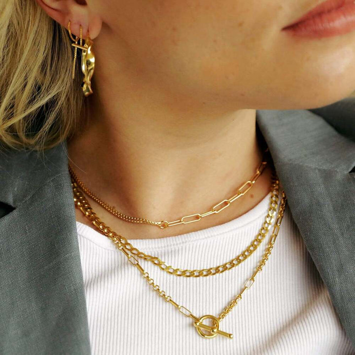 Daisy London Gold Plate Estee Lalonde Interlock Chain Necklace Additional Image - 1