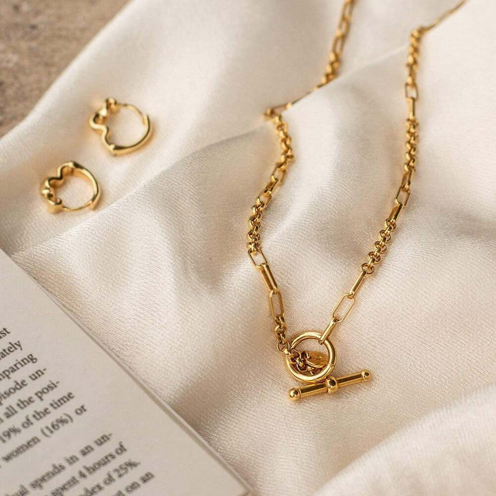 Daisy London Gold Plate Estee Lalonde Interlock Chain Necklace Additional Image - 3