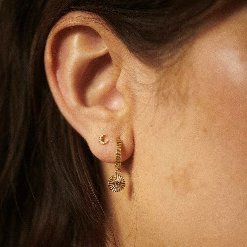 Daisy London Gold Plate Estee Lalonde Luna Stud Earrings Additional Image - 1
