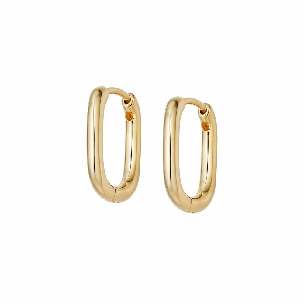 Daisy London Gold Plate Estee Lalonde Mini Square Hoop Earrings