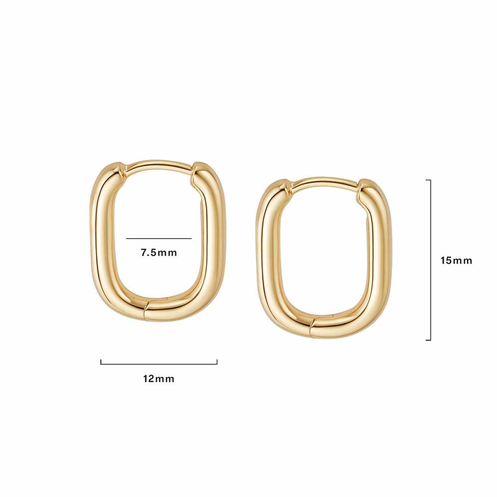 Daisy London Gold Plate Estee Lalonde Mini Square Hoop Earrings Additional Image - 4