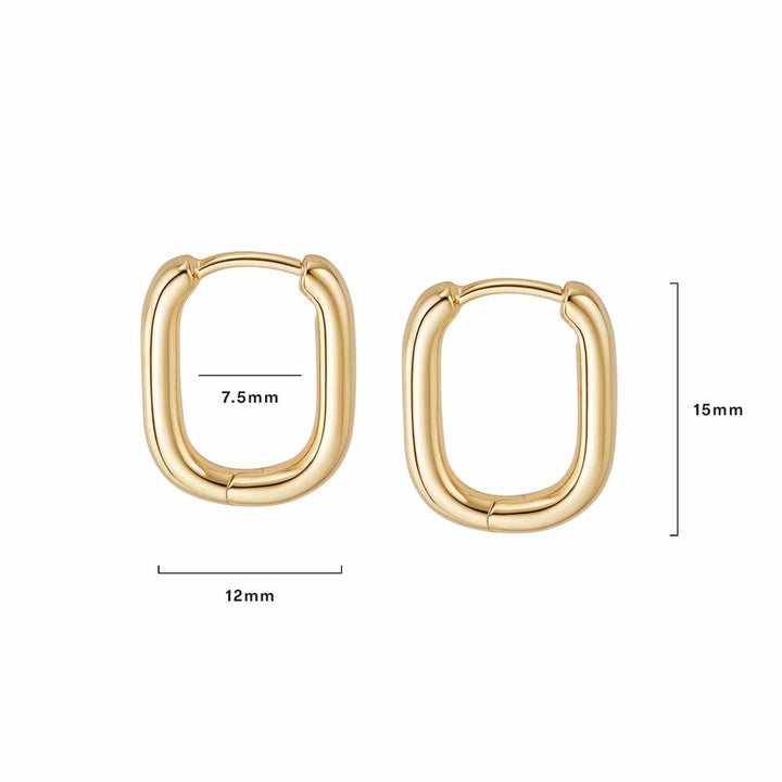 Daisy London Gold Plate Estee Lalonde Mini Square Hoop Earrings Additional Image - 4