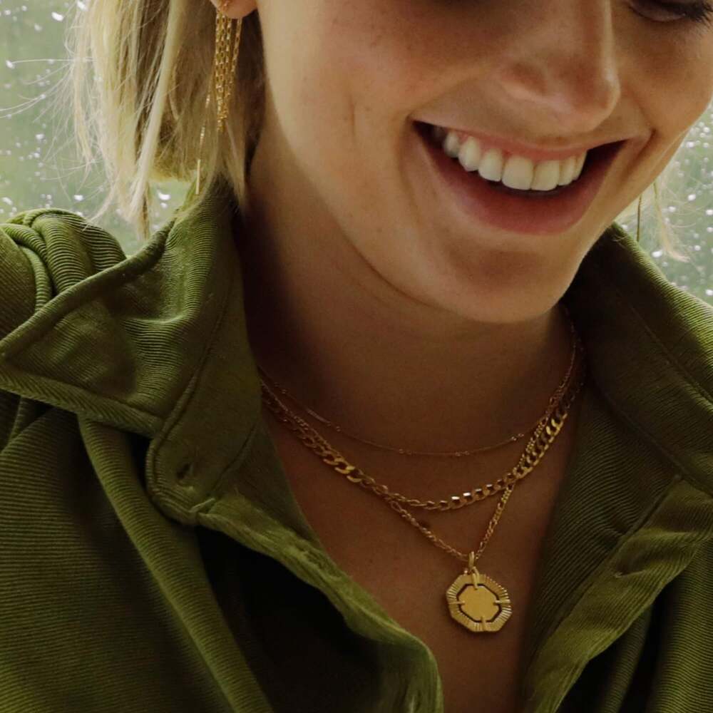 Daisy London Gold Plate Estee Lalonde Octagonal Necklace Additional Image - 3