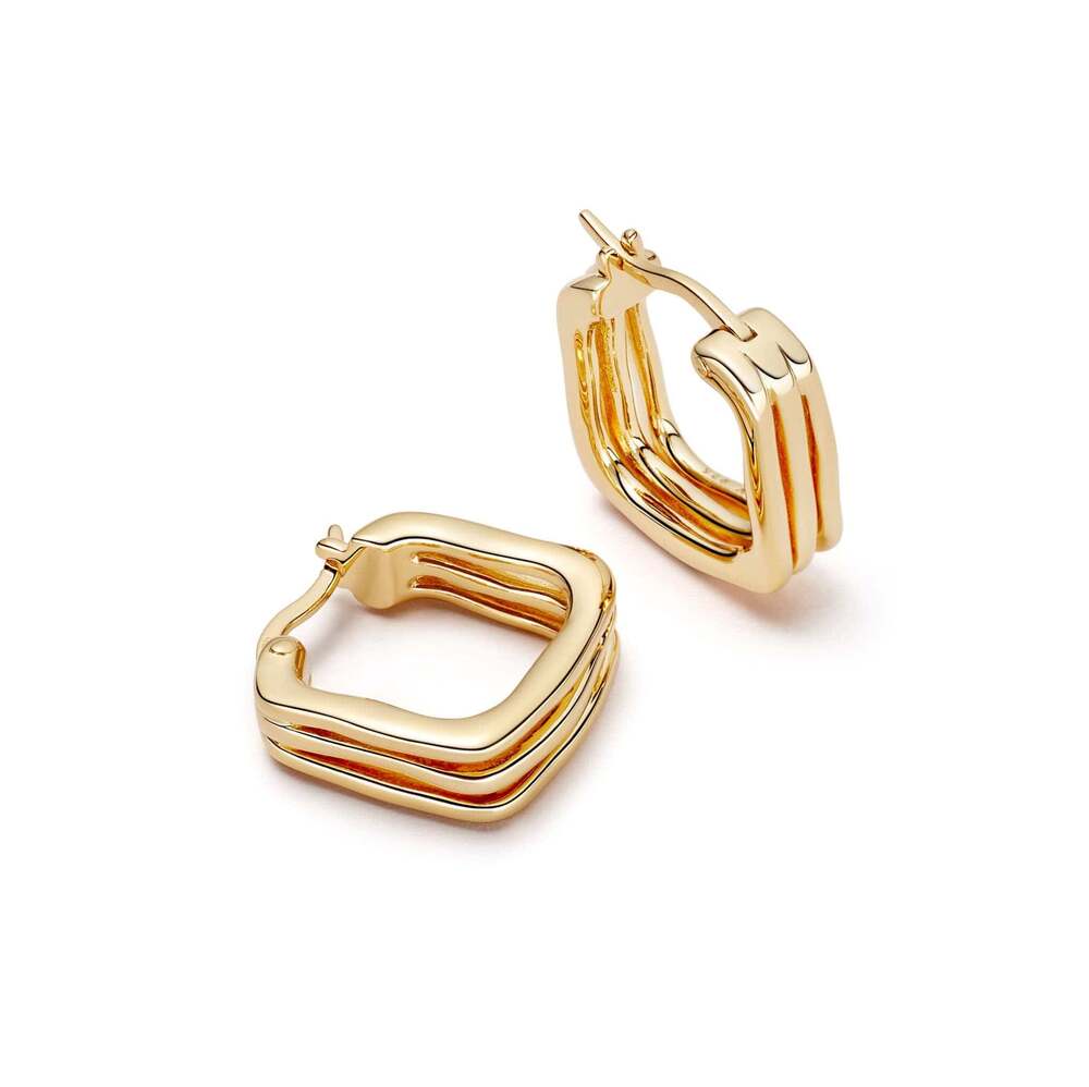 Daisy London Gold Plate Estee Lalonde Sisterhood Hoop Earrings