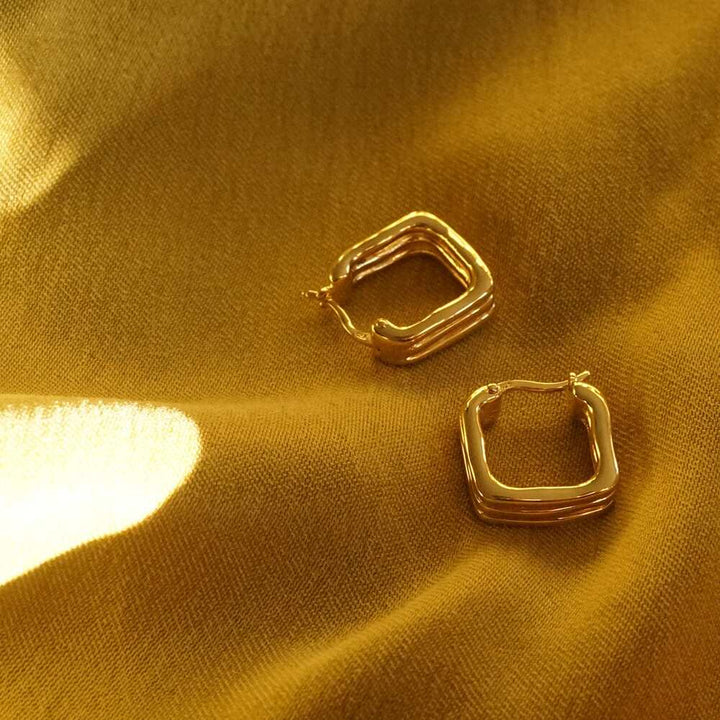 Daisy London Gold Plate Estee Lalonde Sisterhood Hoop Earrings Additional Image - 2