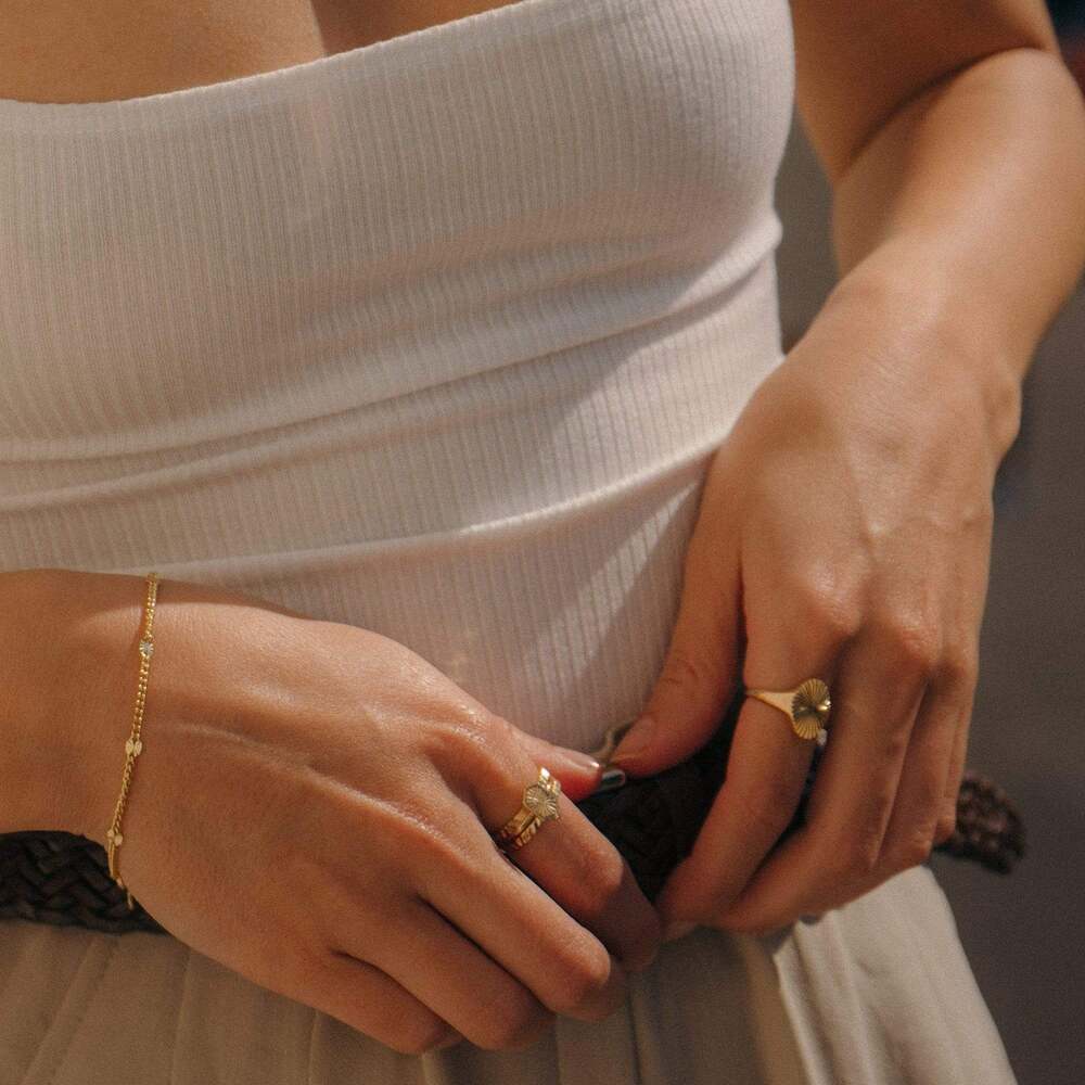 Daisy London Gold Plate Estee Lalonde Sunburst Chain Bracelet Additional Image - 1