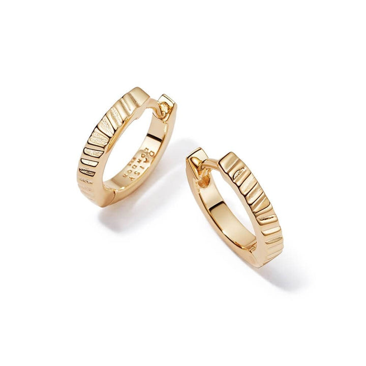 Daisy London Gold Plate Estee Lalonde Sunburst Huggie Earrings Additional Image - 4