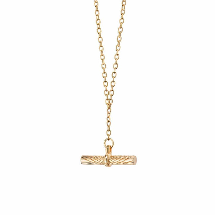 Daisy London Gold Plate Estee Lalonde T Bar Necklace
