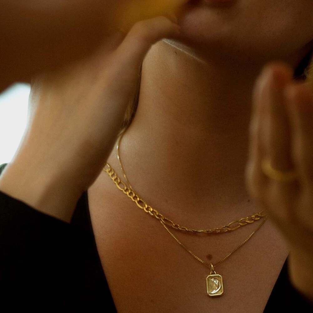 Daisy London Gold Plate Estee Lalonde Figaro Chain Necklace Additional Image - 1