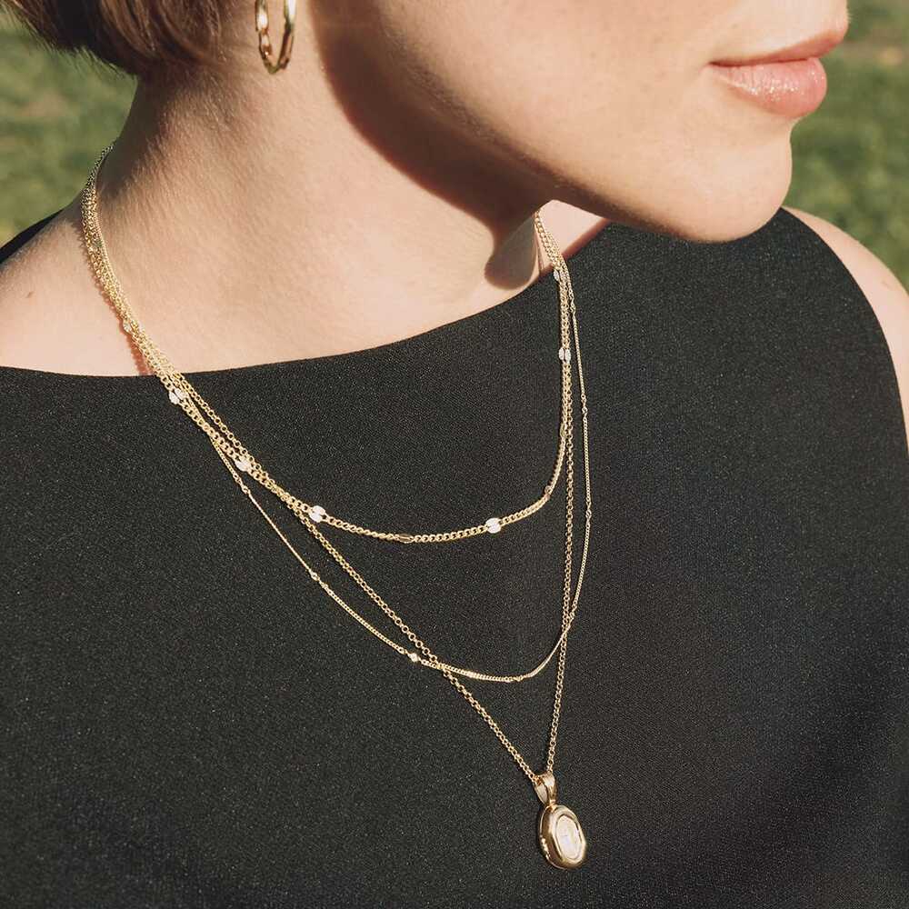 Daisy London Gold Plate Estee Lalonde Sapphire Locket Necklace Additional Image - 1