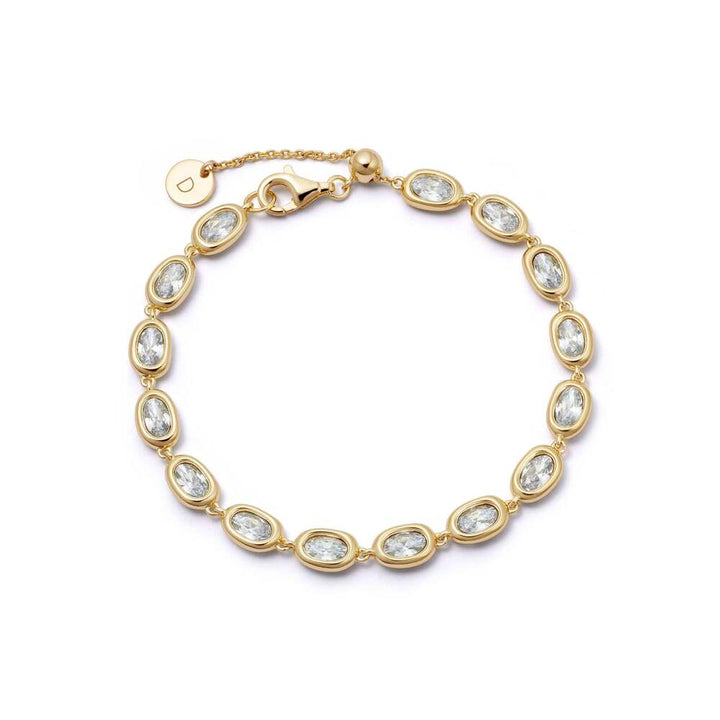 Daisy London Gold Plate Estee Lalonde Sapphire Tennis Bracelet