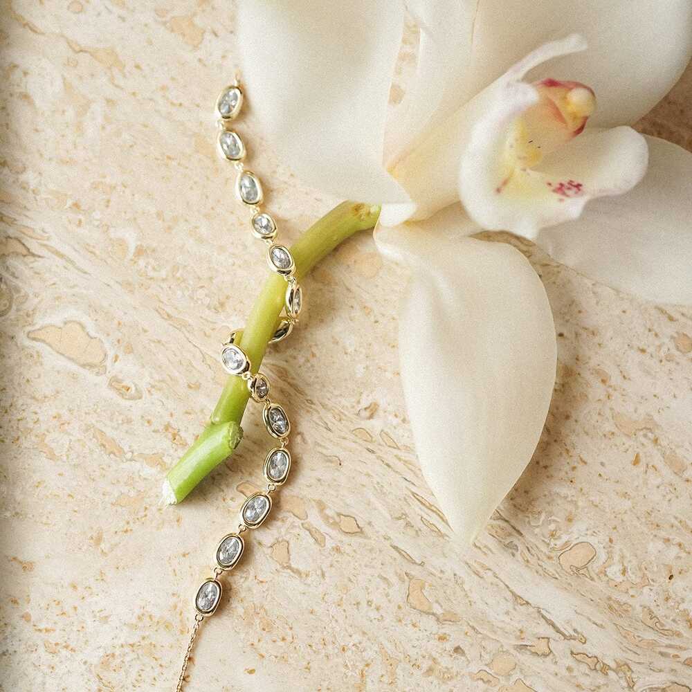 Daisy London Gold Plate Estee Lalonde Sapphire Tennis Bracelet Additional Image - 4