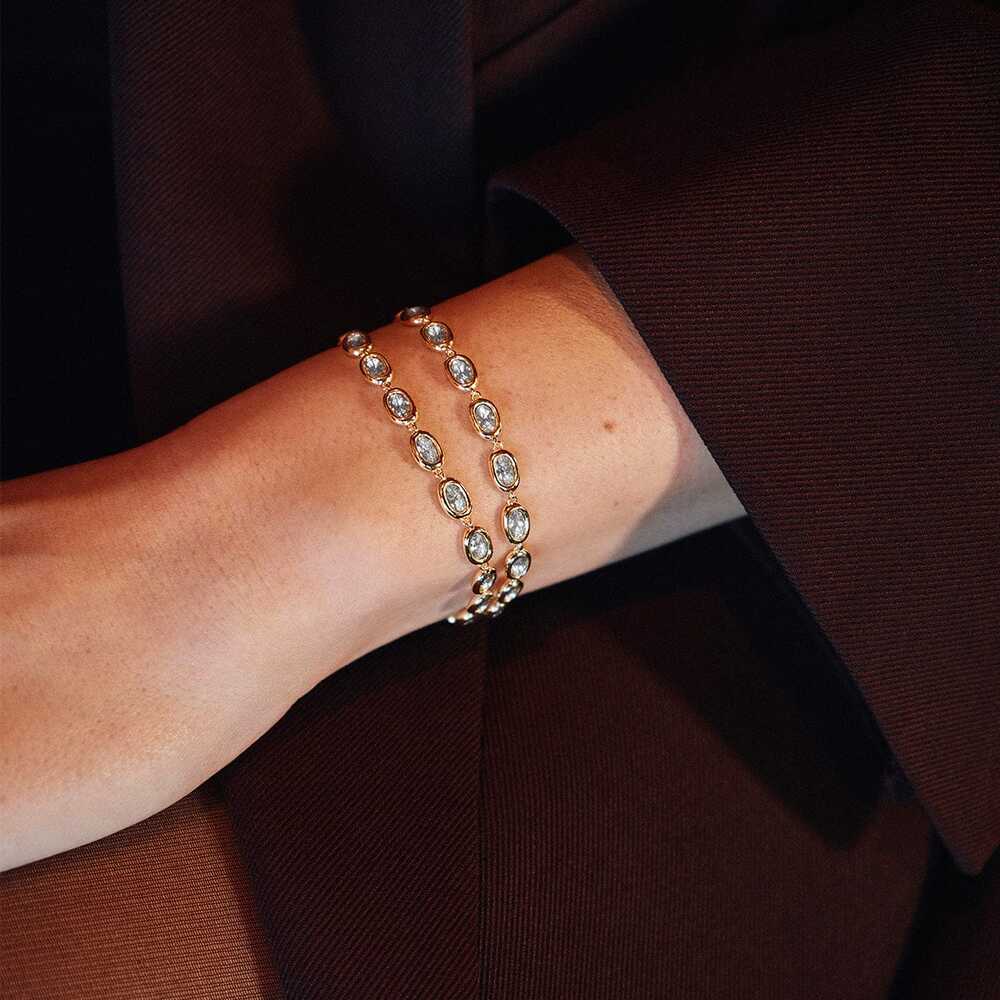 Daisy London Gold Plate Estee Lalonde Sapphire Tennis Bracelet Additional Image - 5