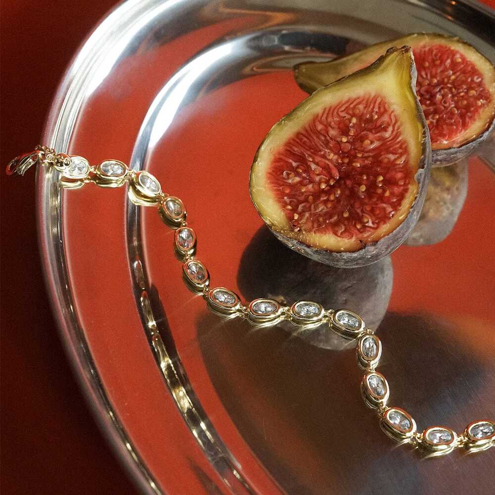 Daisy London Gold Plate Estee Lalonde Sapphire Tennis Bracelet Additional Image - 7