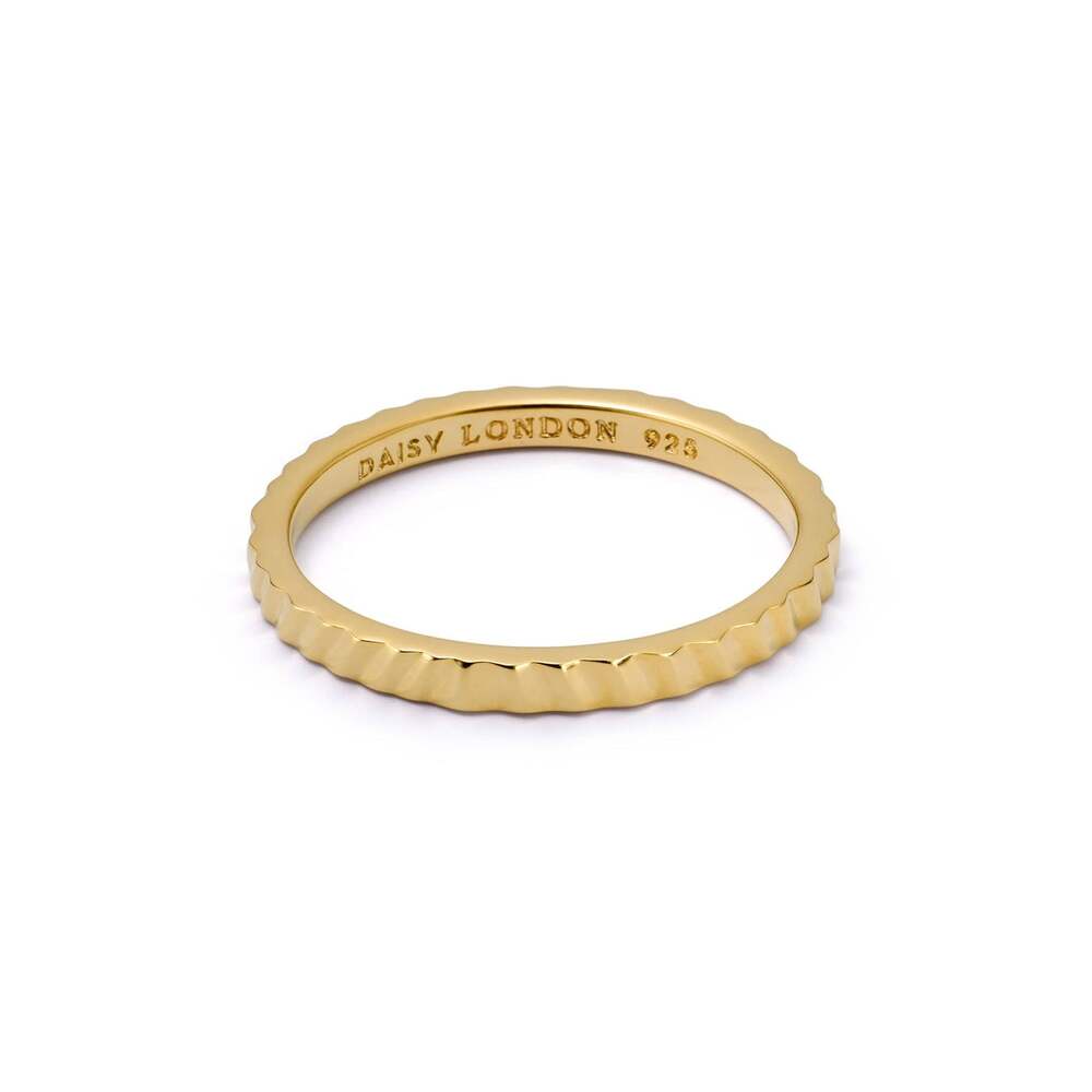 Daisy London Gold Plate Estee Lalonde Sunburst Stacking Ring