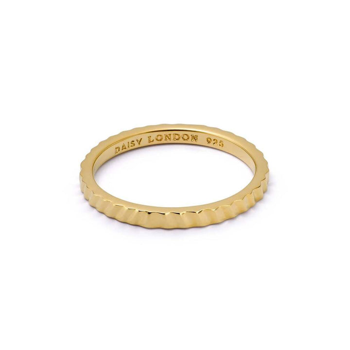 Daisy London Gold Plate Estee Lalonde Sunburst Stacking Ring