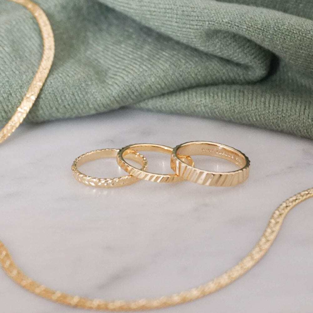 Daisy London Gold Plate Estee Lalonde Sunburst Stacking Ring Additional Image - 2