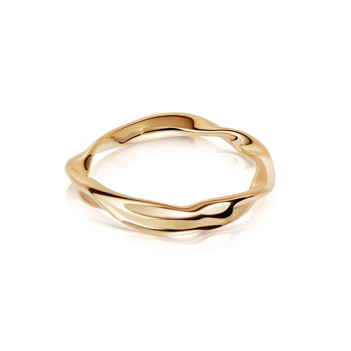 Daisy London Gold Plate Estee Lalonde Wavy Stacking Ring