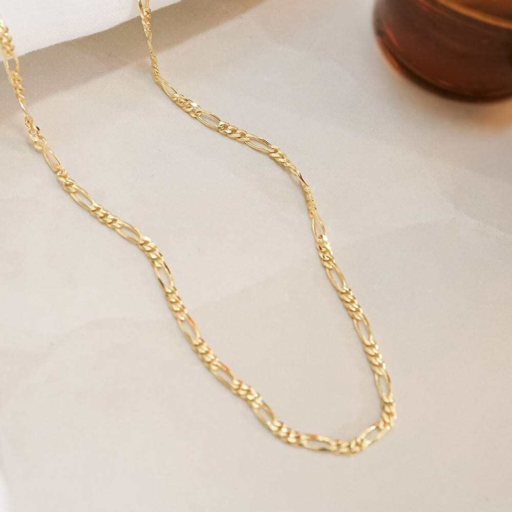 Daisy London Gold Plate Fine Figaro Chain Necklace Additional Image - 2