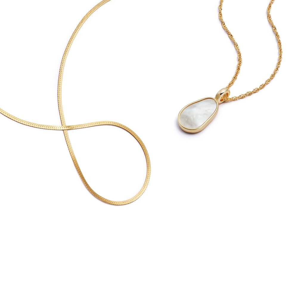 Daisy London Gold Plate Fine Mother Of Pearl Layering Set