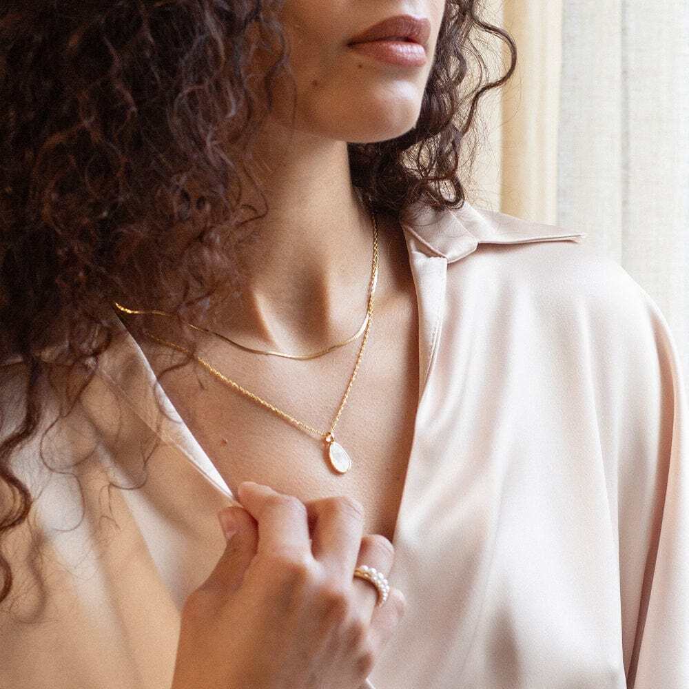 Daisy London Gold Plate Fine Mother Of Pearl Layering Set Additional Image - 1