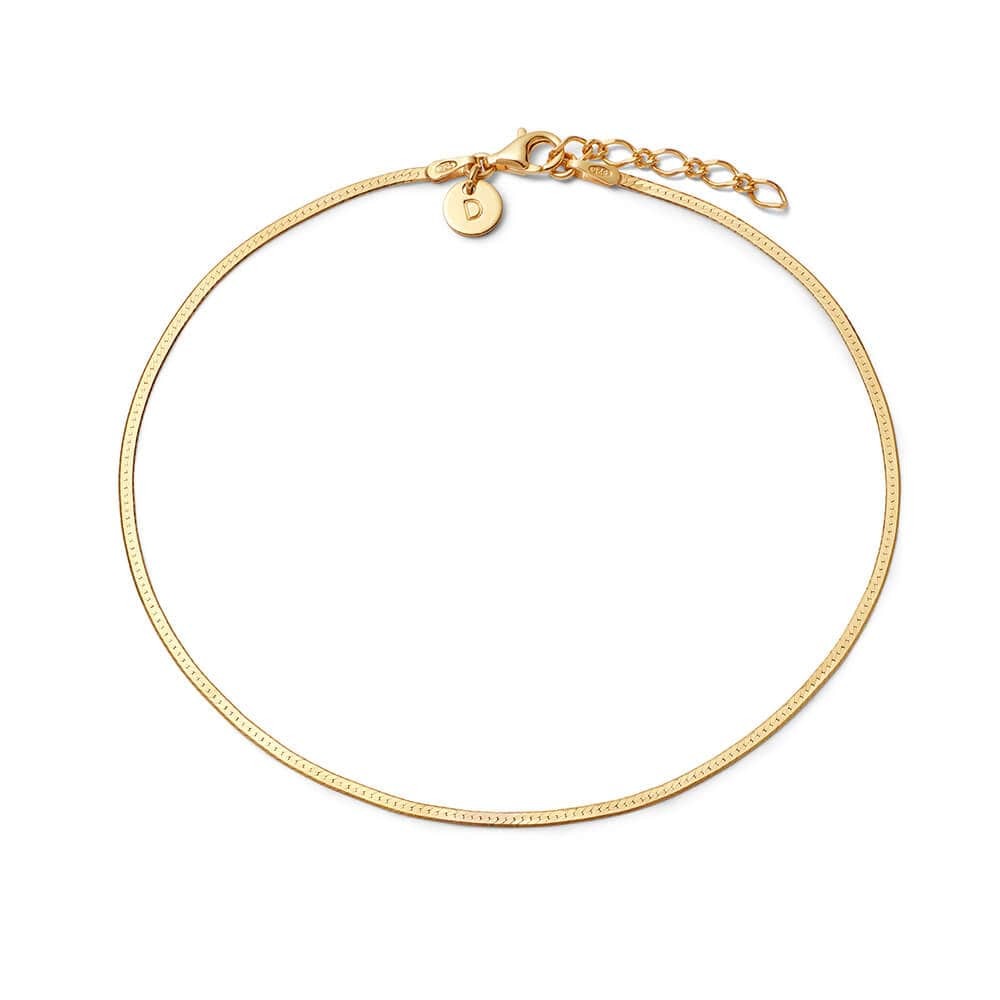 Daisy London Gold Plate Fine Snake Chain Anklet