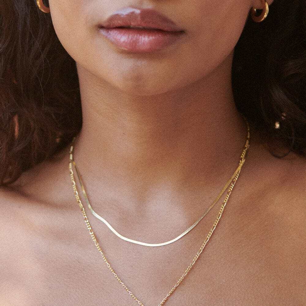 Daisy London Gold Plate Fine Snake Chain Necklace Additional Image - 3