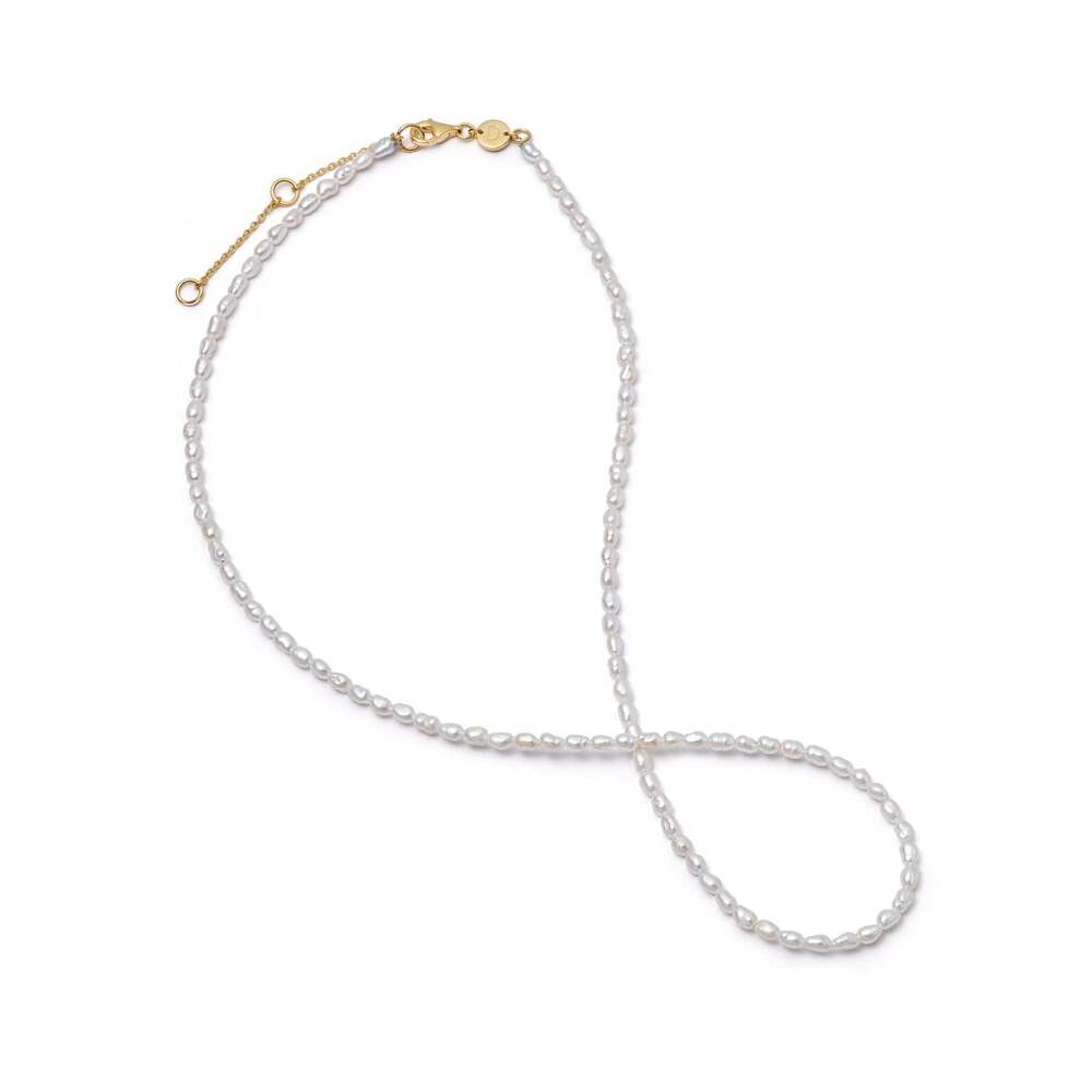 Daisy London Gold Plate Freshwater Seed Pearl Necklace