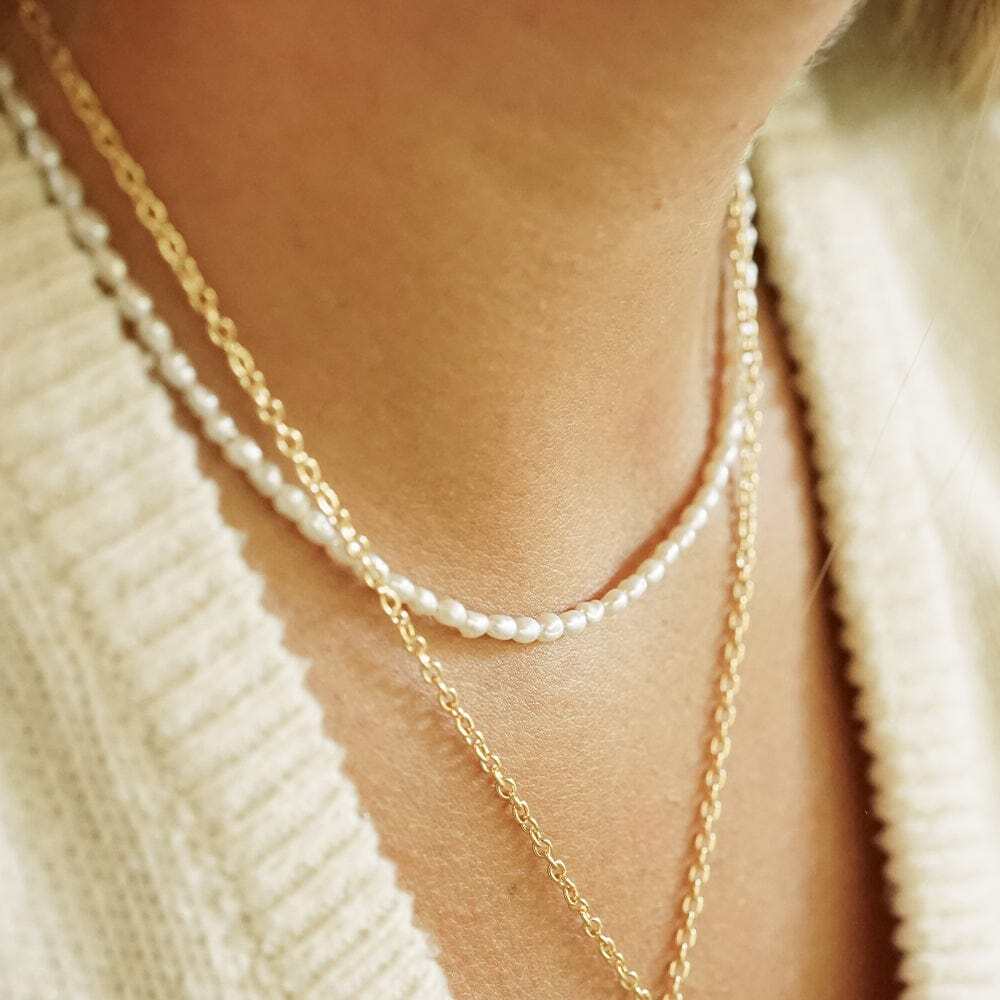 Daisy London Gold Plate Freshwater Seed Pearl Necklace Additional Image - 1