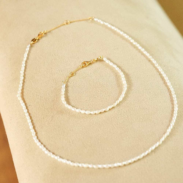 Daisy London Gold Plate Freshwater Seed Pearl Necklace Additional Image - 2