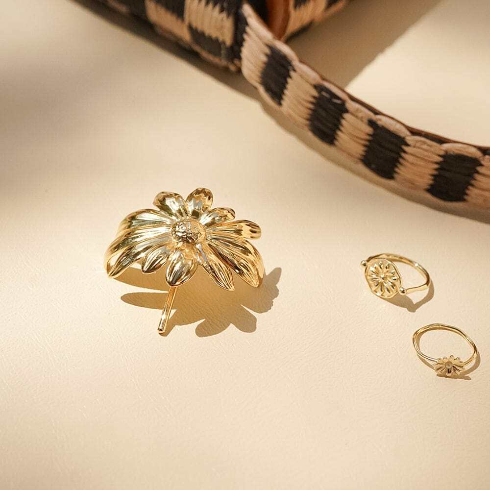 Daisy London Gold Plate Hair Slide Additional Image - 1