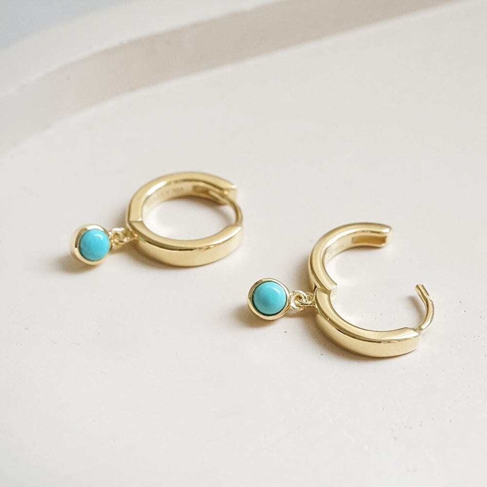 Daisy London Gold Plate Healing Huggie Hoop Earrings Additional Image - 20