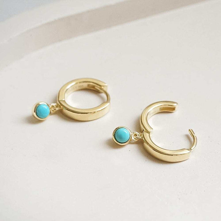 Daisy London Gold Plate Healing Huggie Hoop Earrings Additional Image - 20