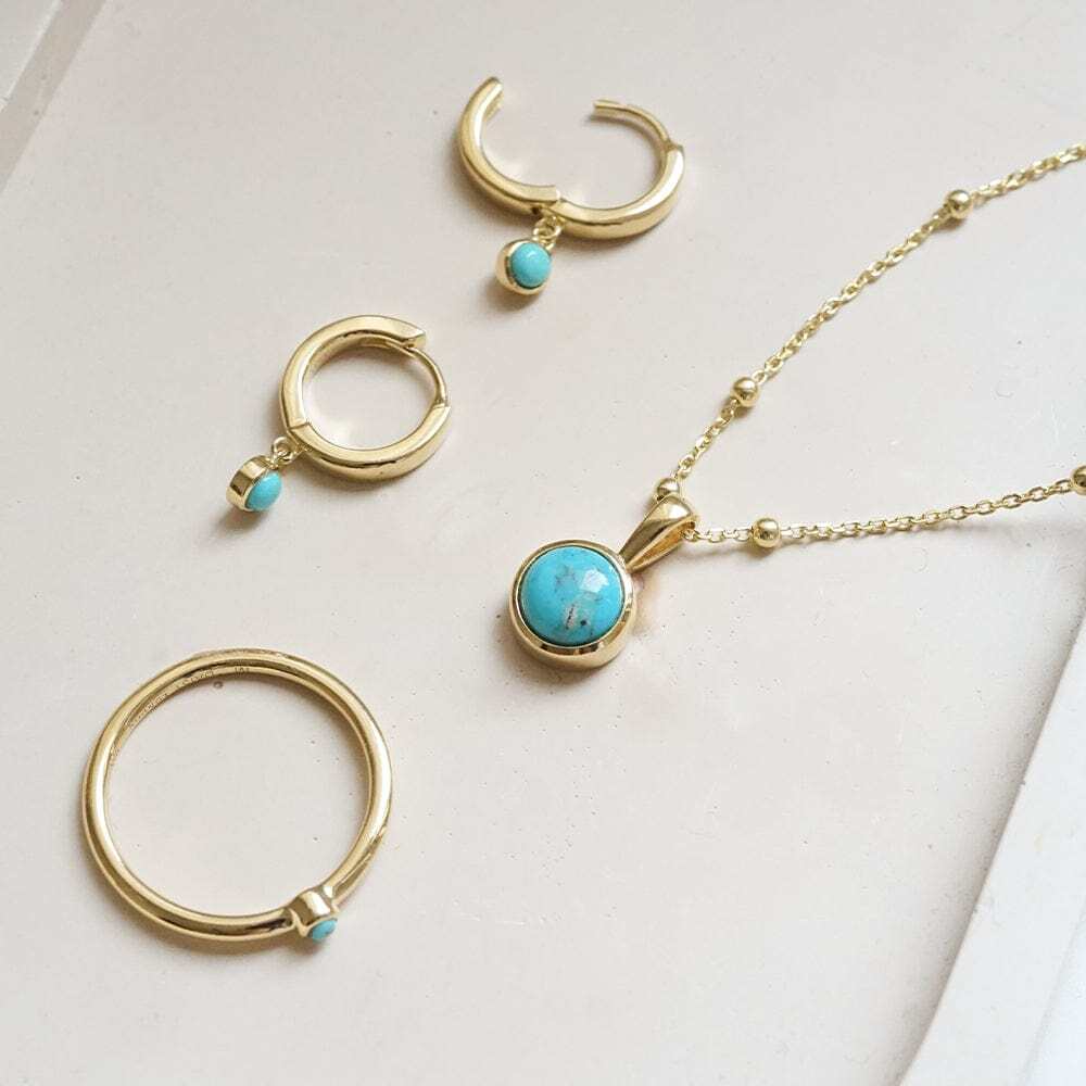 Daisy London Gold Plate Healing Huggie Hoop Earrings Additional Image - 9