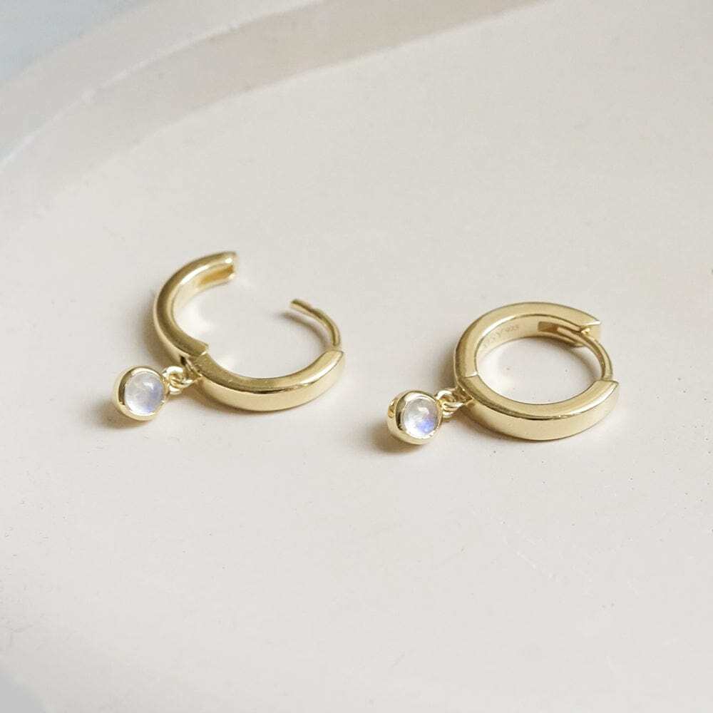 Daisy London Gold Plate Healing Huggie Hoop Earrings Additional Image - 19