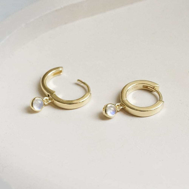 Daisy London Gold Plate Healing Huggie Hoop Earrings Additional Image - 19